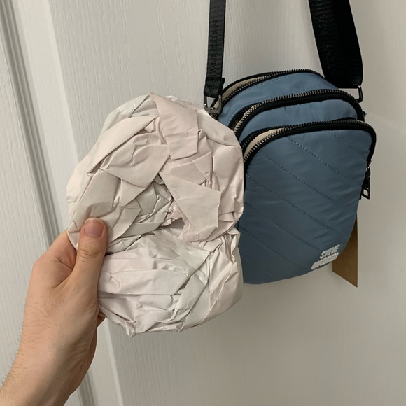 Steve Madden Pastel Blue Quilted Nylon Crossbody Bag - Picture 14 of 17